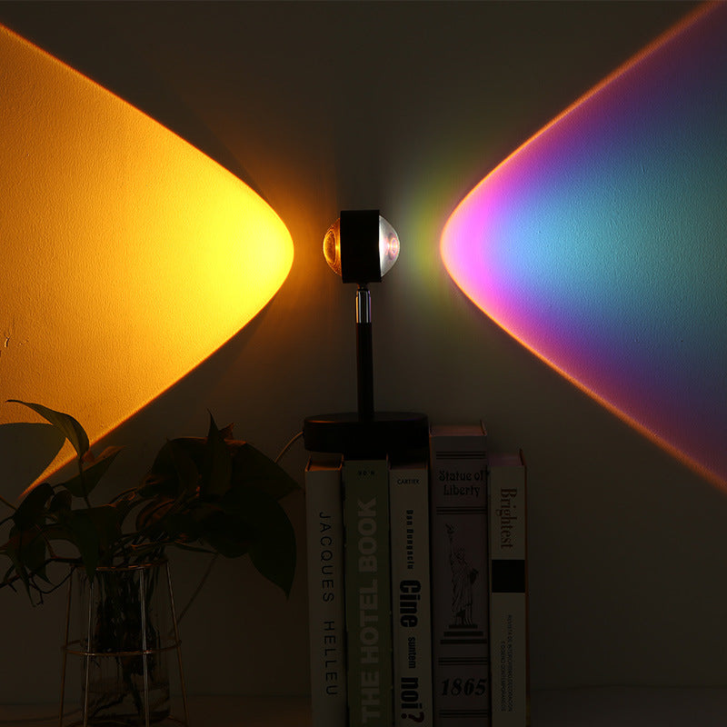 USB Dual-head Sunset Rainbow Projection Lamp Bedroom